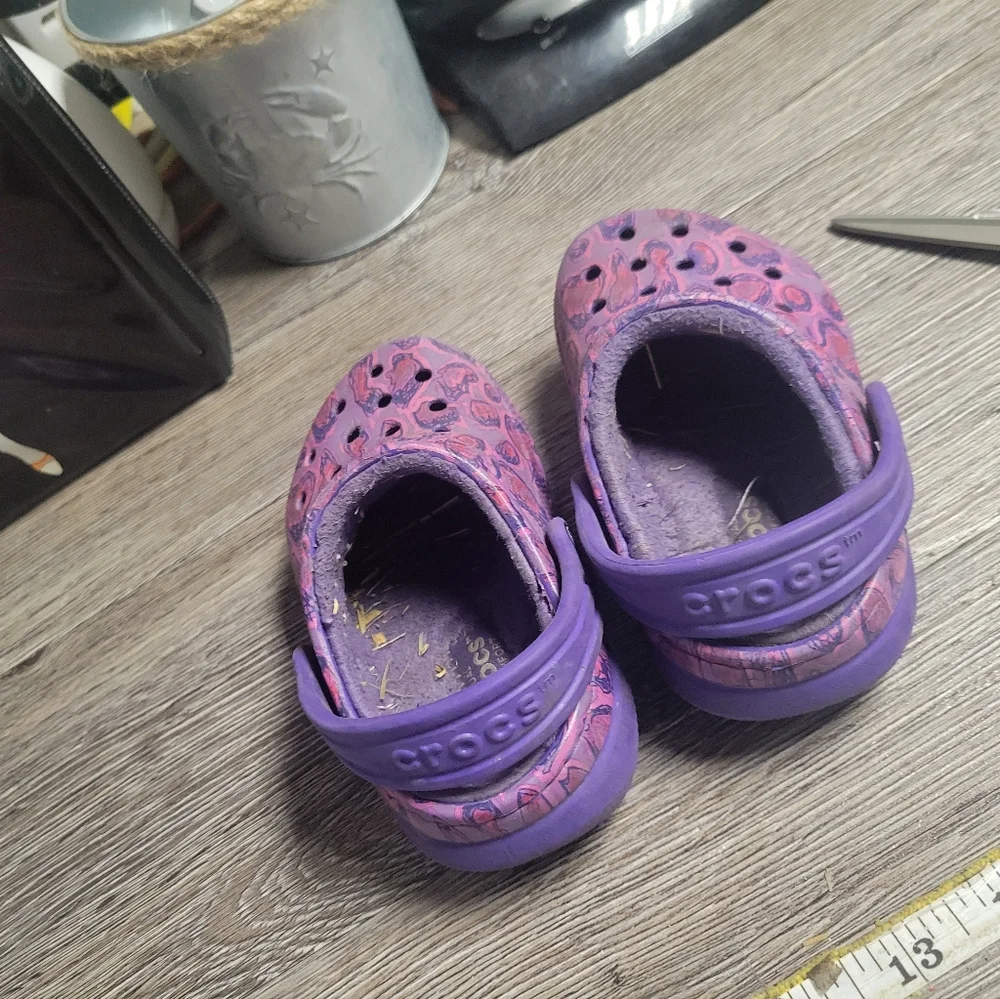 Crocs Children's Pink & Purple Lined Toddler Size‎ 6